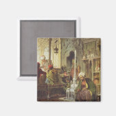 Ottoman Coffee House, 1862 (kleurenlitho) Magneet (Voorkant / Achterkant)