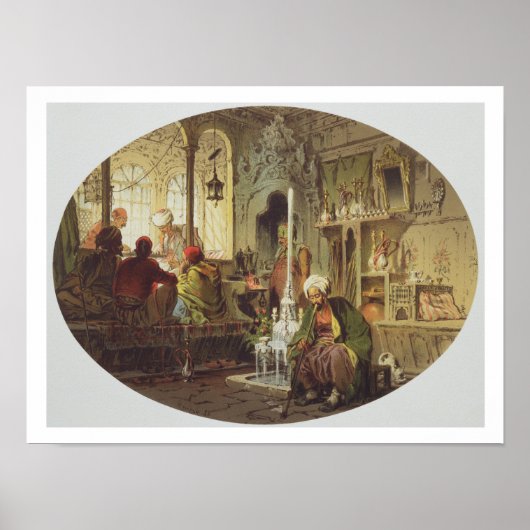 Ottoman Coffee House, 1862 (kleurenlitho) Poster (Voorkant)