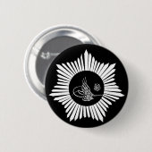 Ottoman Empire Tughra Arm Ronde Button 5,7 Cm (Voorkant /achterkant)