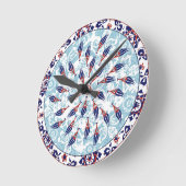 Ottoman Tulips Wall clock Ronde Klok (Hoek)
