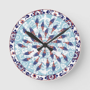 Ottoman Tulips Wall clock Ronde Klok