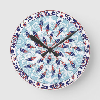 Ottoman Tulips Wall clock Ronde Klok