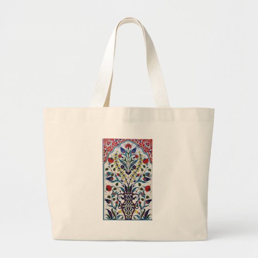 Ottoman Turkey Arabesque Old Tegel Grote Tote Bag (Voorkant)