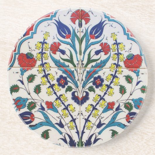 Ottoman Turkey Arabesque Old Tegel Zandsteen Onderzetter (Voorkant)