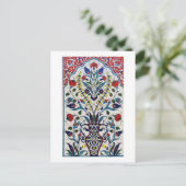 Ottoman Turkey Arabesque Old Tile Briefkaart (Staand voorkant)