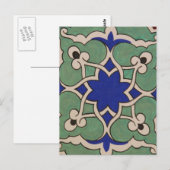 Ottoman Turkey Arabesque Old Tile Briefkaart (Voorkant / Achterkant)