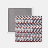 Ottomans Tulip Pattern / Tegel Art Magneet (Voorkant / Achterkant)