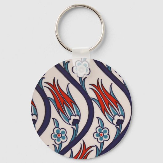 Ottomans Tulip Pattern / Tegel Art Sleutelhanger (Voorkant)