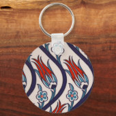 Ottomans Tulip Pattern / Tegel Art Sleutelhanger (Voorkant)