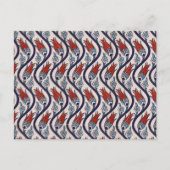 Ottomans Tulip Pattern / Tile Art Briefkaart (Voorkant)