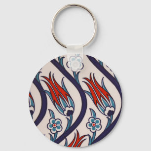 Ottomans Tulip Pattern / Tile Art Sleutelhanger