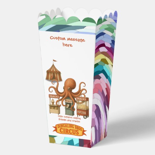 Otto's circus snack kraam bedankdoosjes (Voorkant)