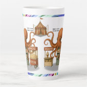Otto's circus snack kraam latte mok (Voorkant)