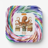 Otto's circus snack kraam papieren bordje (Voorkant)