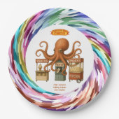 Otto's circus snack kraam papieren bordje (Voorkant)