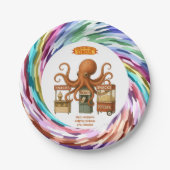 Otto's circus snack kraam papieren bordje (Voorkant)