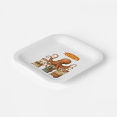 Otto's circus snack kraam papieren bordje (Gebogen)
