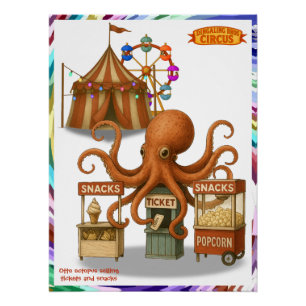 Otto's circus snack kraam perfect poster
