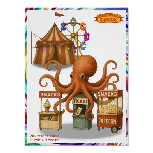 Otto's circus snack kraam perfect poster (Voorkant)
