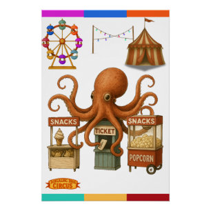 Otto's circus snack kraam perfect poster