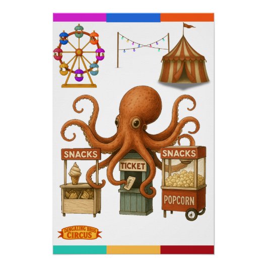 Otto's circus snack kraam perfect poster (Voorkant)