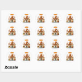 Otto's circus snack kraam ronde sticker (Vel)
