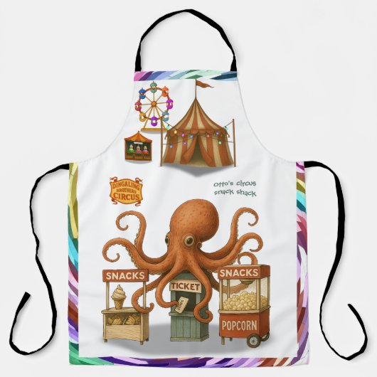 Otto's circus snack kraam schort (Voorkant)