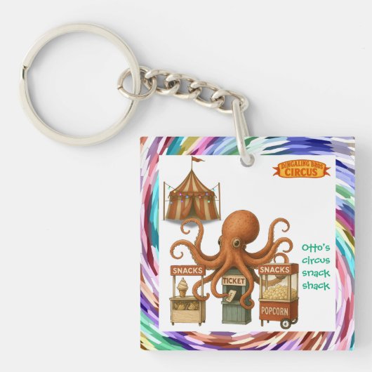 Otto's circus snack kraam sleutelhanger (voorkant)