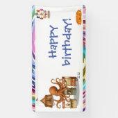 Otto's circus snack shack verjaardag spandoek (Verticaal)