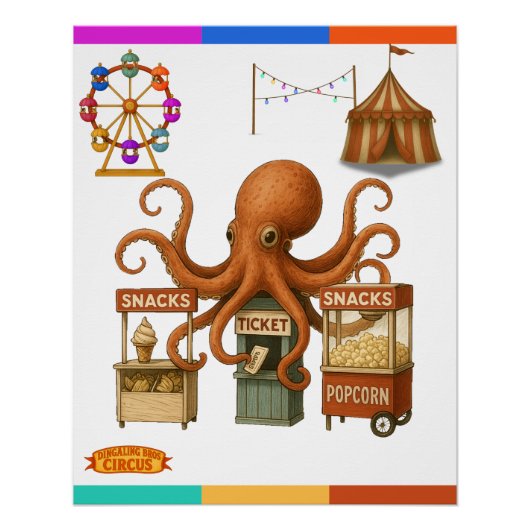 Otto's circus-snackkraam perfect poster (Voorkant)