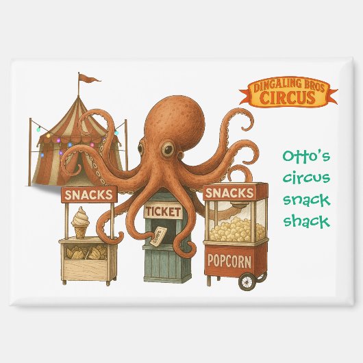 Otto's circus snackshack magneet (Voorkant)
