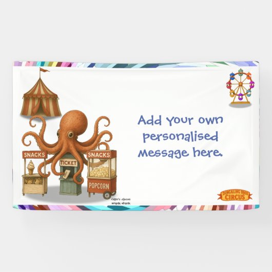 Otto's circus snacktent spandoek (Horizontaal)