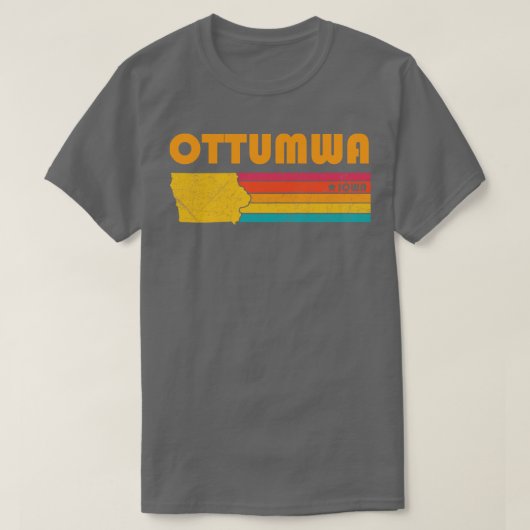Ottumwa Iowa  Verdrietig Souvenir T-shirt (Design voorkant)