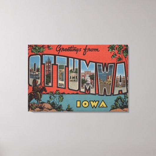 Ottumwa, IowaLarge Letter ScenesOttumwa, IA Canvas Afdruk (Voorkant)