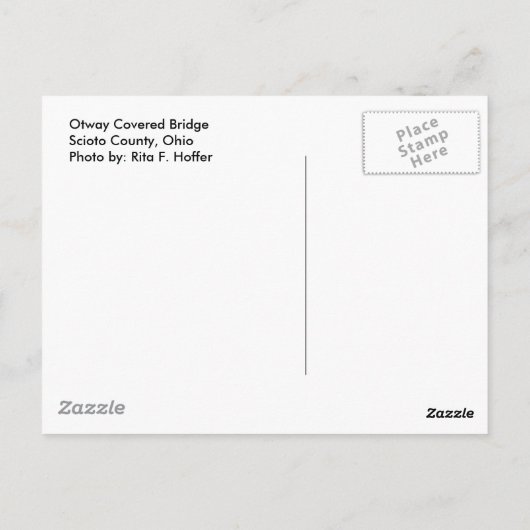 Otway Covered Bridge Briefkaart (Achterkant)