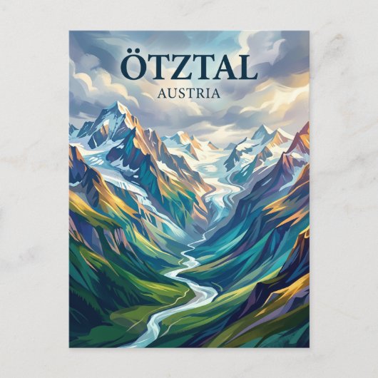 Ötztal Oostenrijk Briefkaart (Voorkant)