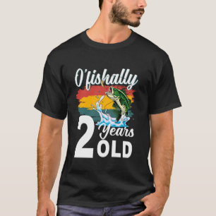 Ou2019fishally 2 Jaar Verjaardag Jongen Vissen Th T-shirt