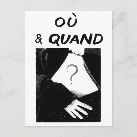 Ou & Quand Briefkaart (Voorkant)