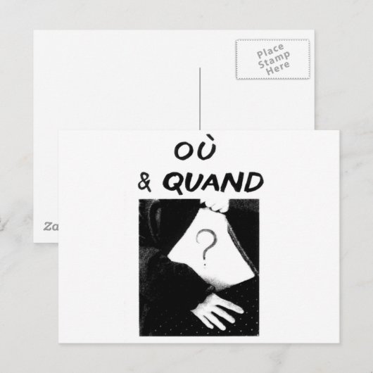 Ou & Quand Briefkaart (Voorkant / Achterkant)