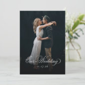 Ou Wedding Foto Weddenschap Kaart (Staand voorkant)