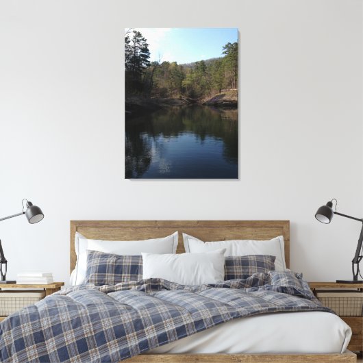 Ouachita Arkansas meer Canvas Afdruk (Insitu (Slaapkamer))