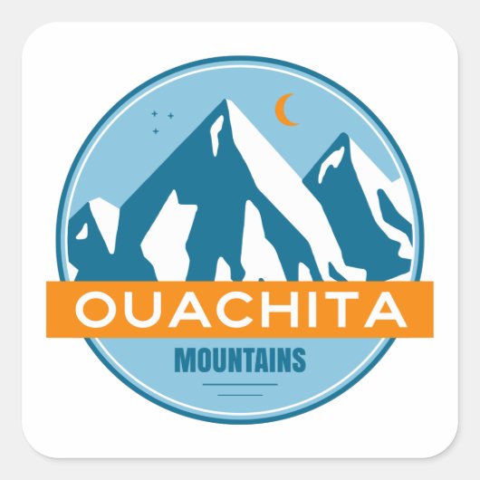 Ouachita Mountains Arkansas Oklahoma Vierkante Sticker (Voorkant)