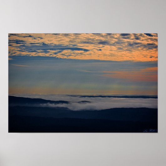 Ouachita Mountains Cloud Waves Sunrise Poster (Voorkant)