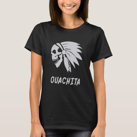 Ouachita Native American Indian Born Freedom Evil T-shirt (Voorkant)