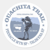 Ouachita Trail Ronde Sticker (Voorkant)