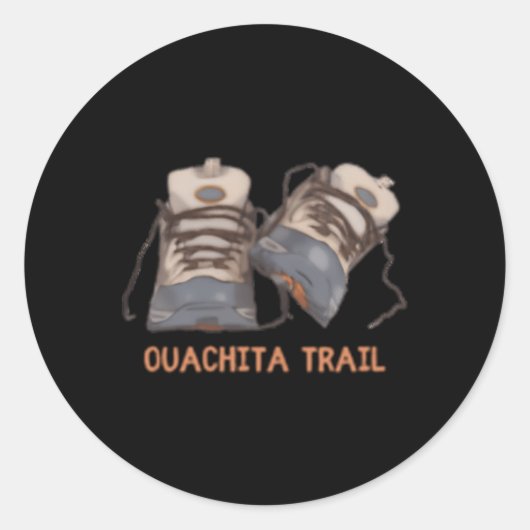 Ouachita Trail Wandelschoenen Ronde Sticker (Voorkant)
