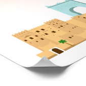 Ouarzazate City Morocco Illustration Poster (Hoek)