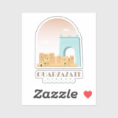 Ouarzazate stad marocco Skyline Sticker (Vel)