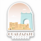 Ouarzazate stad marocco Skyline Sticker (Voorkant)