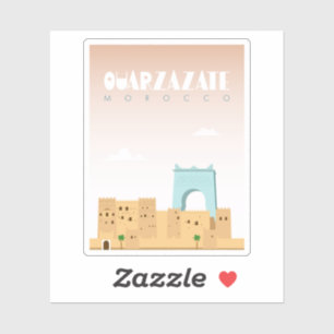 Ouarzazate stad Marokko Landmark Sticker